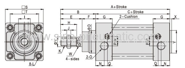 Airtac Standard SI Series Standard pneumatic cylinder 