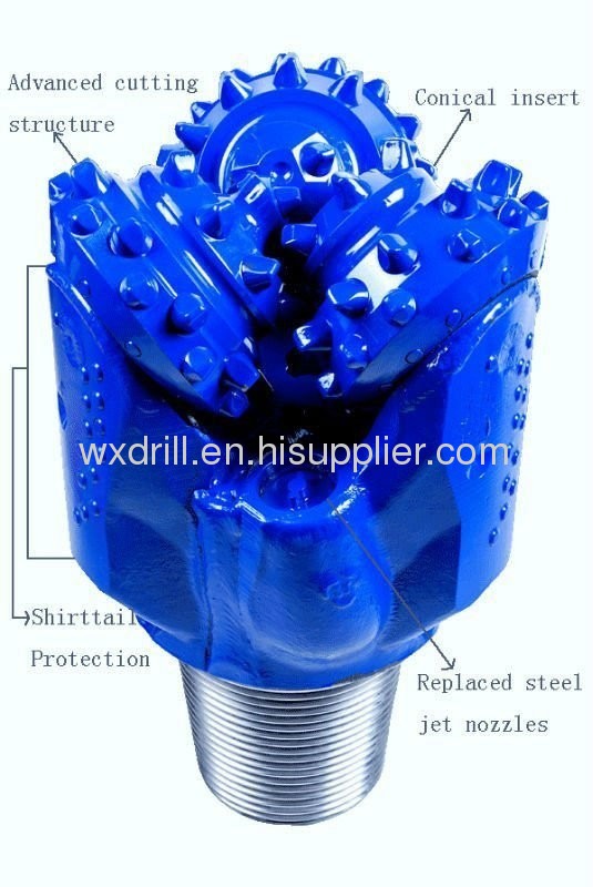Roller bearing tricone insert tooth drill bit