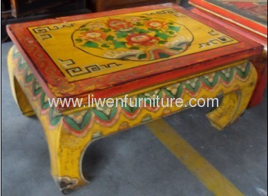 Mongolia painting Kang table