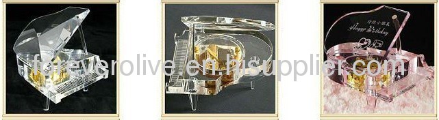 Exquisite Crystal Music Box For Wedding Decoration Or Gift