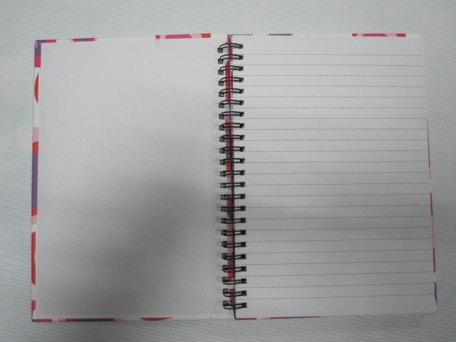 A5 3 subject hardcover double spiral notebook college ruled 