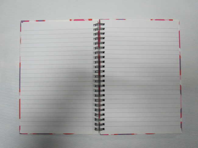 A5 3 subject hardcover double spiral notebook college ruled 