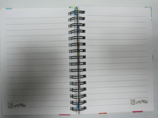 A6 3 subjectcollege ruled hardcover spiral notepad/notebook