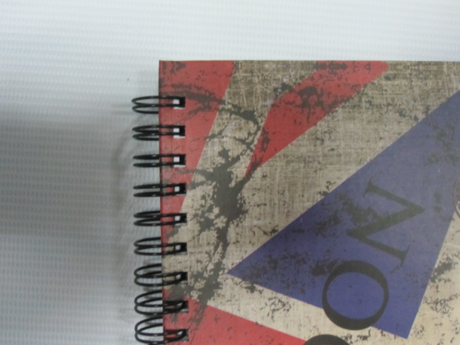 A5 6 subject hardcover double spiral notebook college ruled with pen set