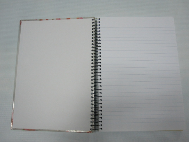 A4 3 subject hardcover spiral notebok college ruled 200 sheets