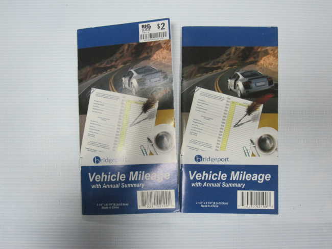 vehicle mileage with annual summary notepad/notebook/handbook