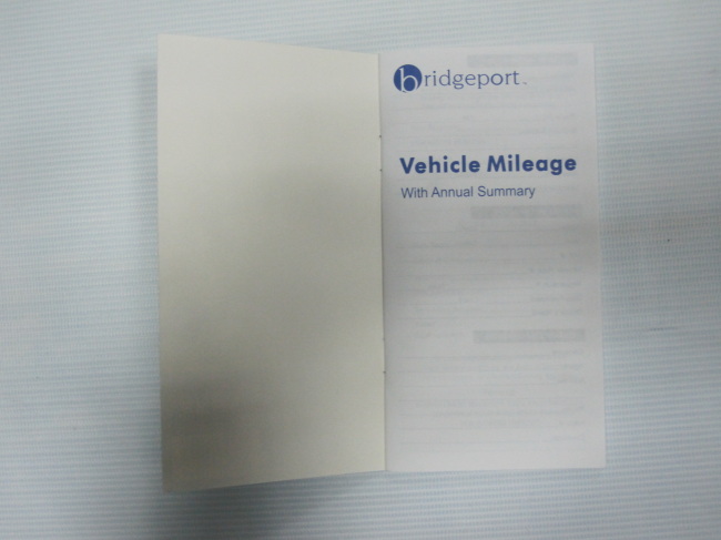 vehicle mileage with annual summary notepad/notebook/handbook