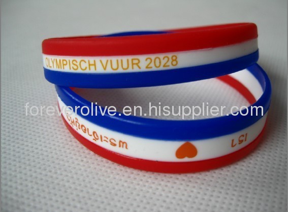 Custom printed silicone bracelet 2013