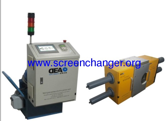 hydraulic screen changer with pulse backflush system