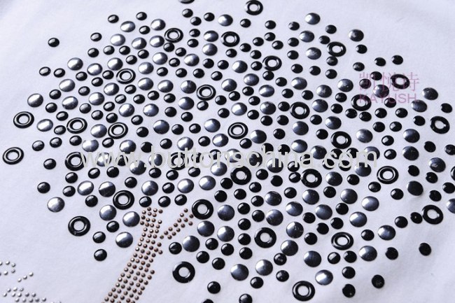 Dome metal hot fix studs production made in China