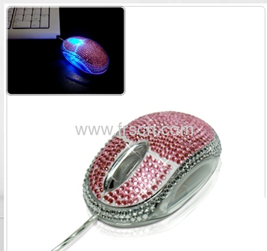 Shining jewelled computer bling mouse