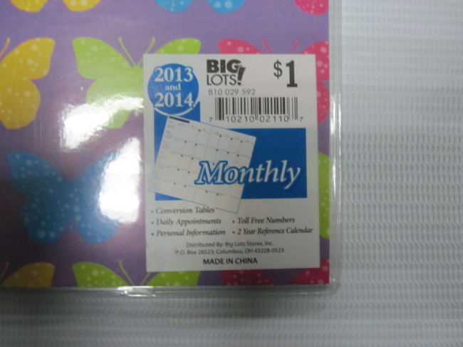 PP cover A7 2 year monthly planner 6 subject 