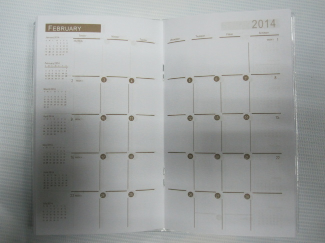 PP cover A7 2 year monthly planner 6 subject 