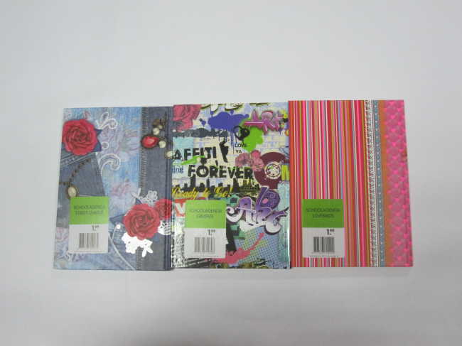 A5 3 subject hardcover hardbound notebook/agenda/planner 