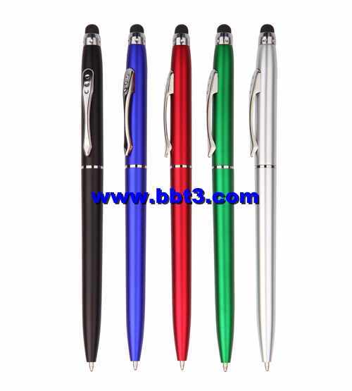 Promotional plastic slim ballpen with stylus touch point