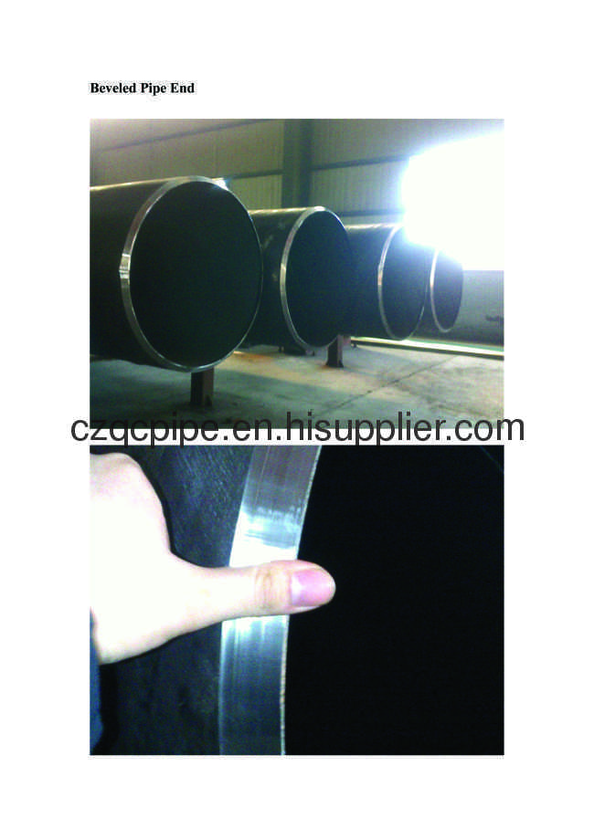 Beveled ends pipes ASTM A106 Gr.B seamless pipe