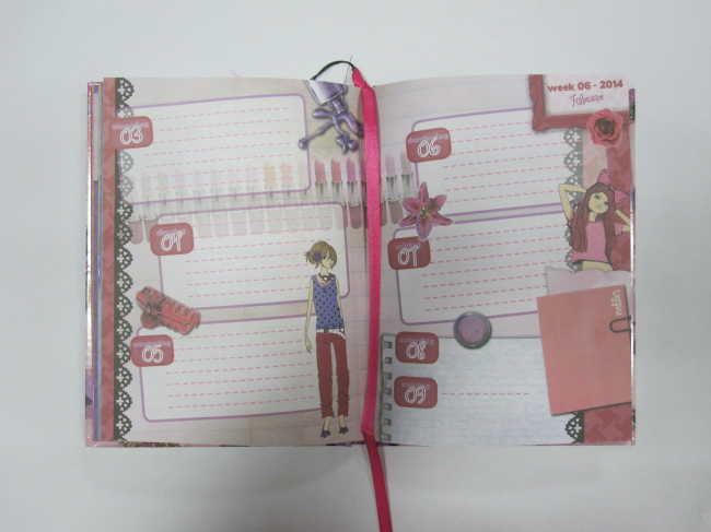 A5 hardbound agenda/planner/diary with cute hanging drops