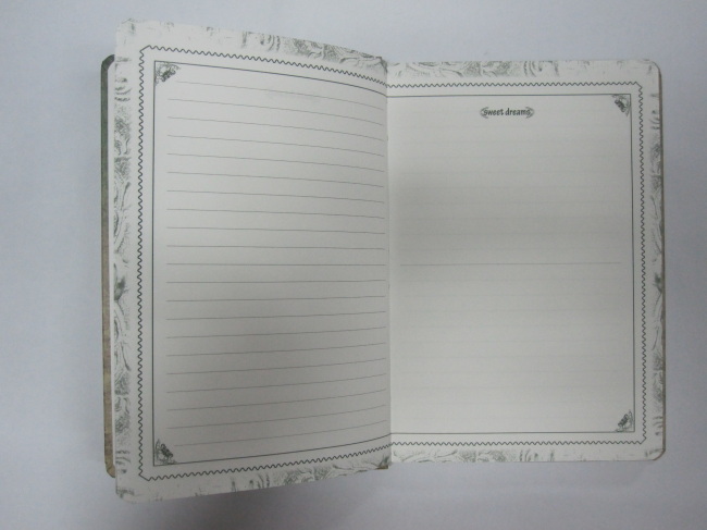 retro 3 subject hardbound round back diary /notebook 