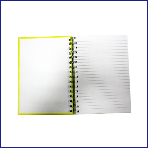 B5 3 subject hardcover spiral notebook college ruled with elastic