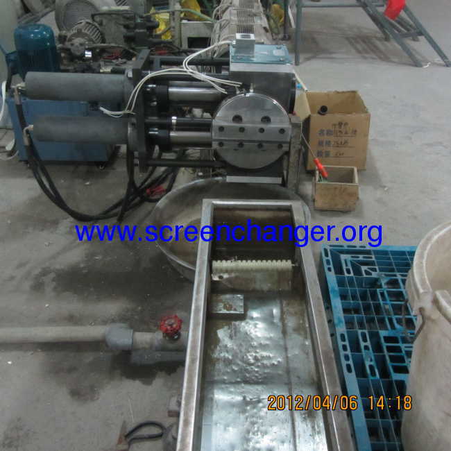 double slide bar hydraulic screen changer