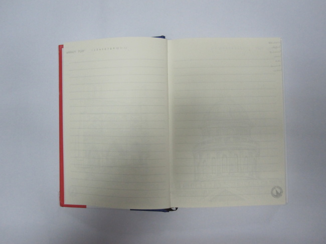 2 subject hardbound round back diary/notebook good quality