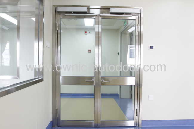 Automatic Swing Doors ,Double open(304 Stainless steel with frame glass)