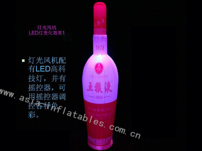 RGB Lighting Inflatable Wine Bottle Model