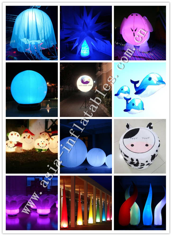 Illuminated Inflatable Decoration S shape model