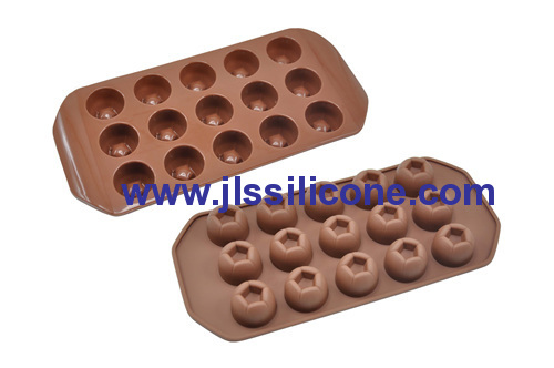 15 cavities round shaped silicone chocolate molds