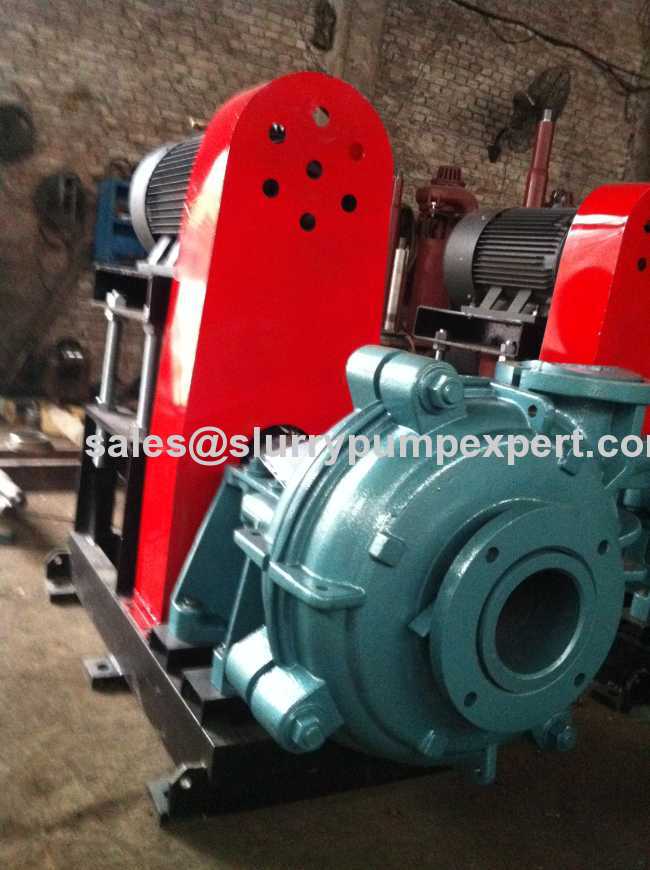 horizontal slurry pump with rubber liner and anti-wear alloy