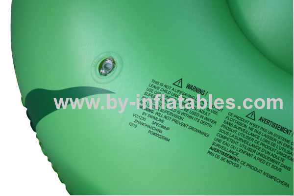 Inflatable PVC rider for swimming