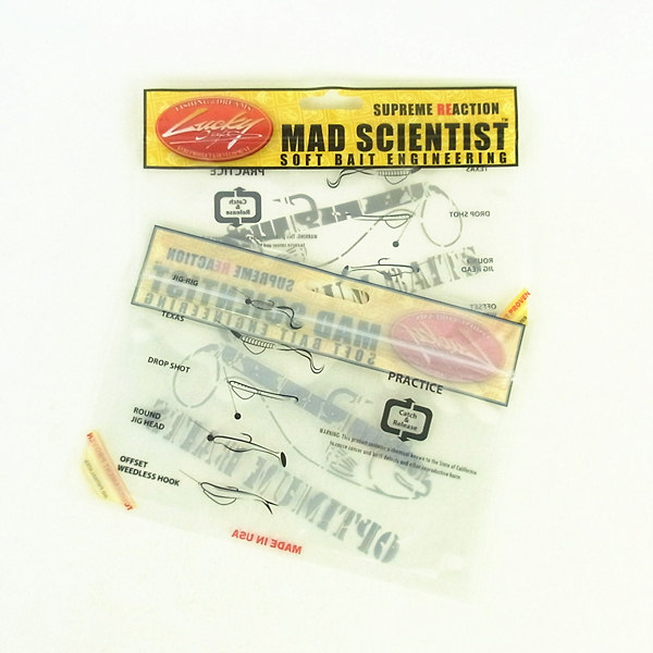 Customer printed zipper plastic packaging fishing lure