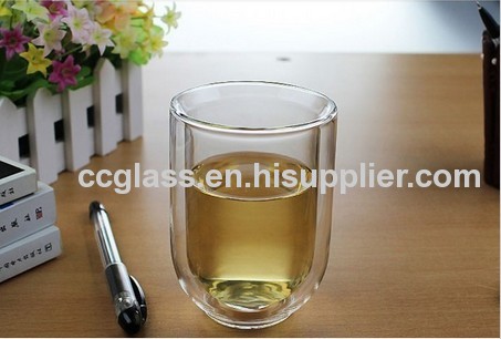 Insulated Mouth Blown Double Wall Glass Coffee Cups