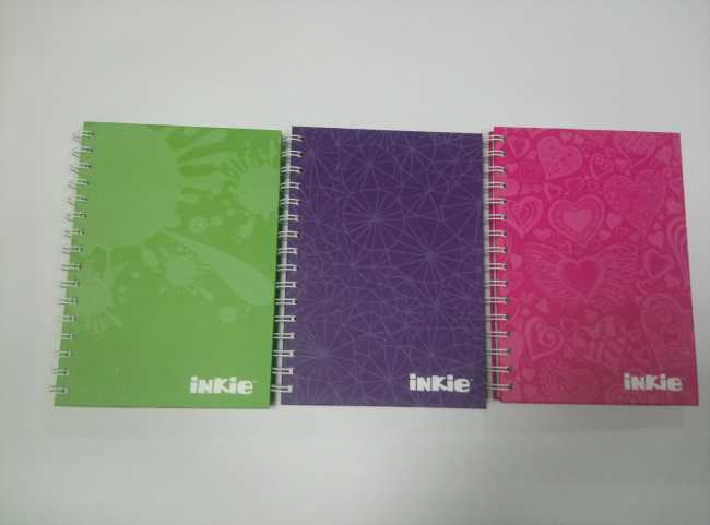 A5 3 subject hardcover spiral notebook college ruled 