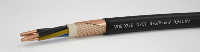 copper conductor PVC insulated PVC sheathed concentric cable