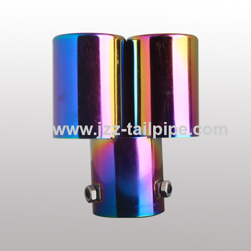 Colorful Stianless steel universal dual exhaust muffler pipe