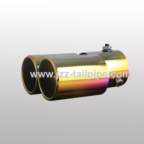 Colorful Stianless steel universal dual exhaust muffler pipe