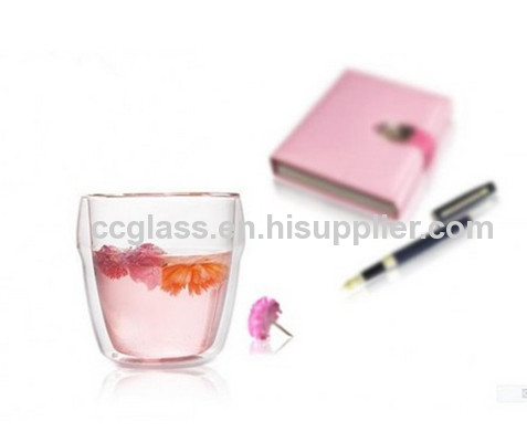 Insulated Mouth Blown Double Wall Glass Tea Cups