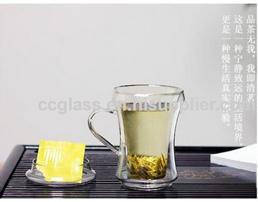 Hand Blown Insulated Double Wall Glass Tea Cups