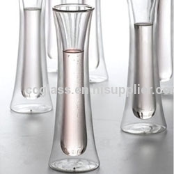 Inside-out double wall Glass Champagne Flute