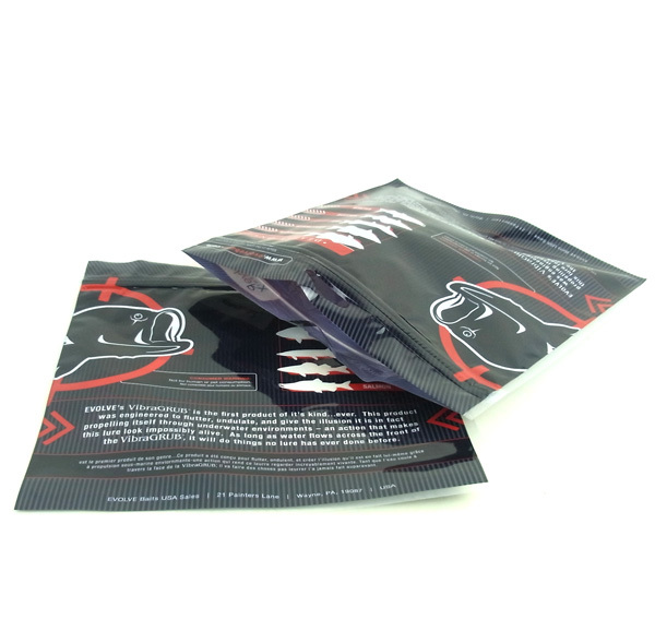 Customer printed ziplock plastic fishing lure packaging bags