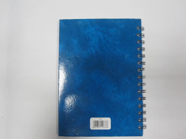 A4 4 subject hardcover spiral notebook/A-Z index notebook college ruled 