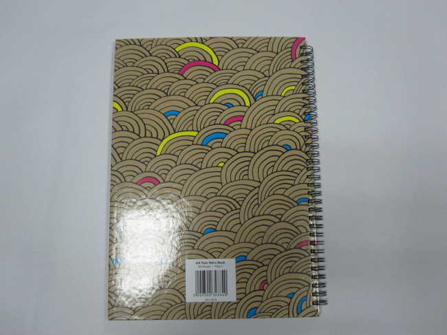 A4 4 subject hardcover spiral/twin wire notebok college ruled