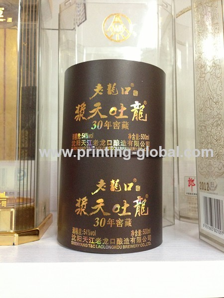 Plastic Metal Wooden Wine Box Hot Stamping Printing Foil