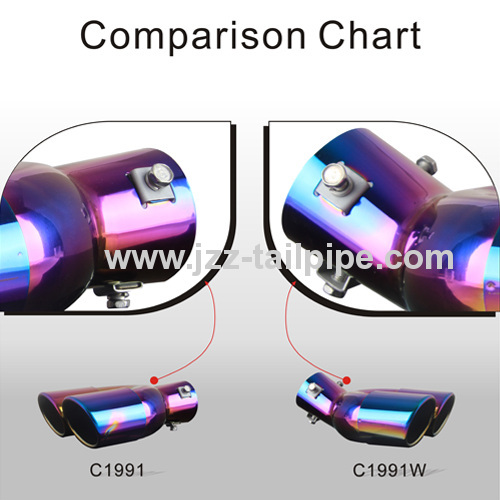 Colorful Universal stainless steel flexible car exhasut tail pipe