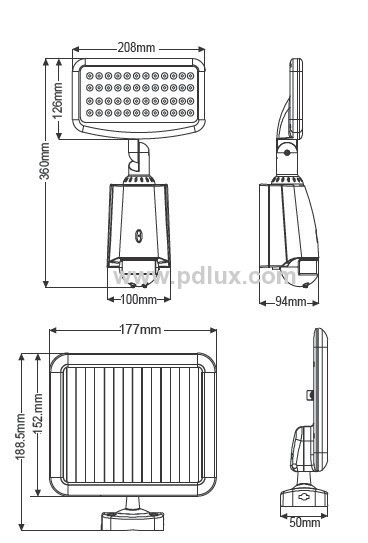 Solar Power Sensor Lamp PD-SLL48