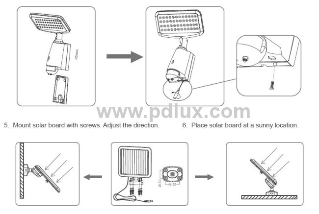 Solar Power Sensor Lamp PD-SLL48