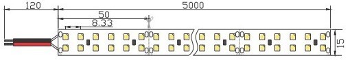 SMD 3014 Flexible LED strip light 1200 LEDs per roll