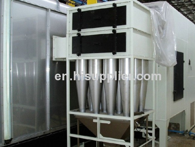 High Efficiency Multi-Cyclones Powder Spray Booth Front / Side Open