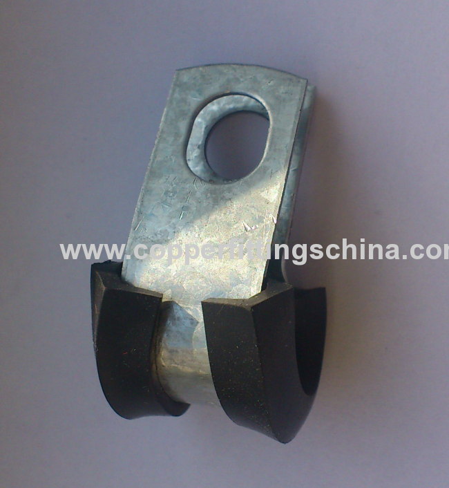 carbon steel rubber cushioned P shaped tube clamp